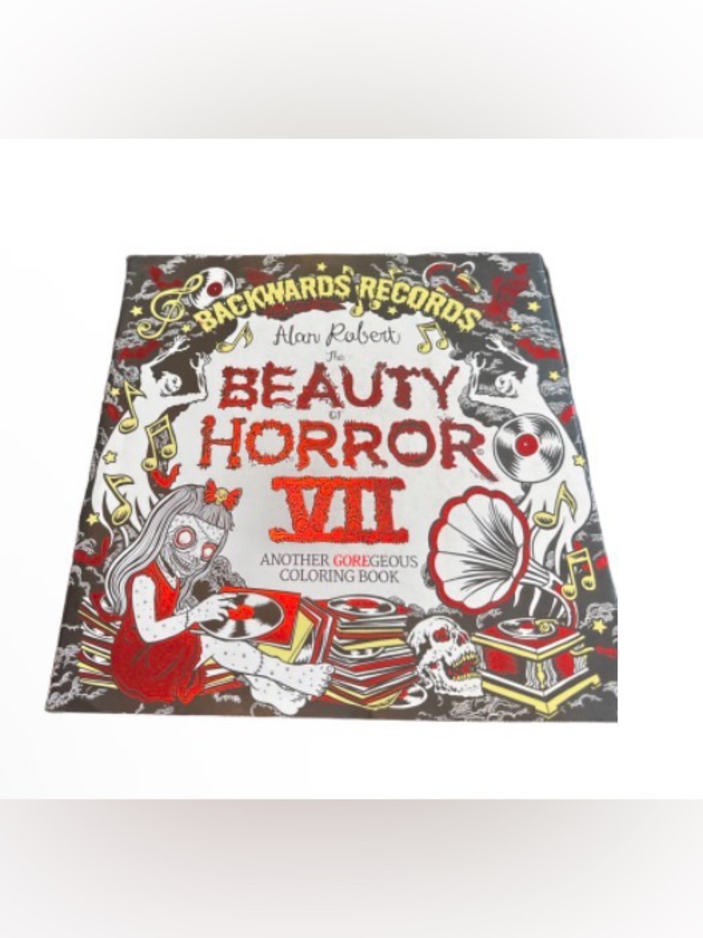 Beauty of Horror VII Coloring Book - Red, Black & White Cover